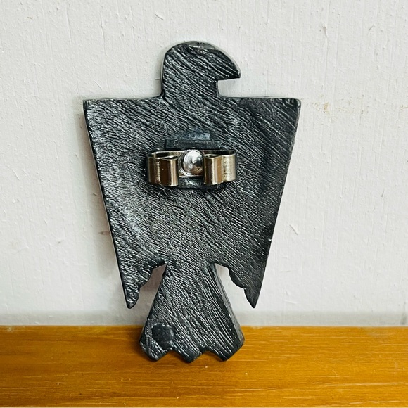 Silver Thunderbird Bird Bolo Tie Southwestern Western Native American Style - Picture 5 of 7